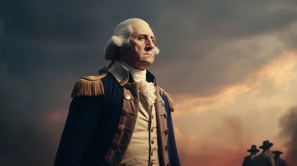 Foto op Canvas Portrait of president George Washington.generative ai  © Superhero Woozie