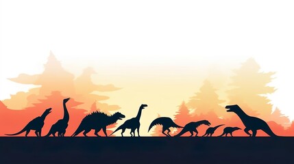 Vector dinosaur silhouette