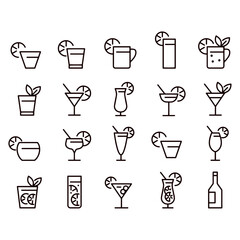 Cocktail Icons vector design