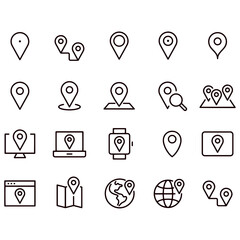  Location Icons vector design