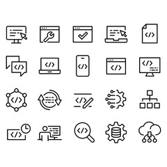 Programming Icons vector design
