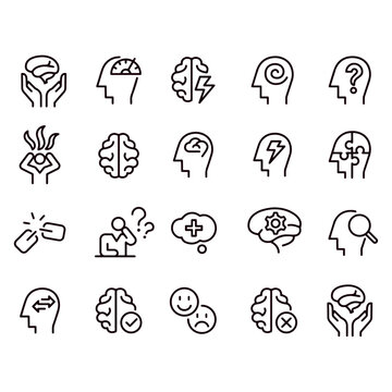 Mental Health Icons vector design