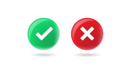 Approved Denied Buttons Spheres