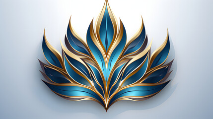 University logo shield emblem badge template vector design illustration in gold and blue color 
