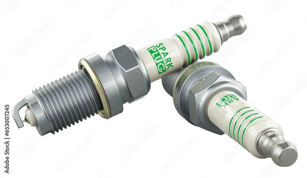 Poster iridium spark plugs. spark plugs, 3d rendering isolated on transparent background