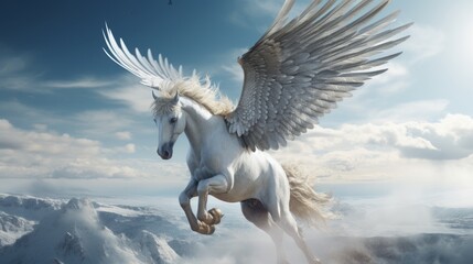 A elegant looking Pegasus.generative ai
