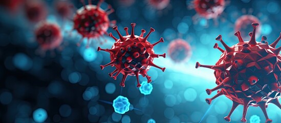 vaccination or drug image with background of Coronavirus Covid 19 SARS CoV 2 virus