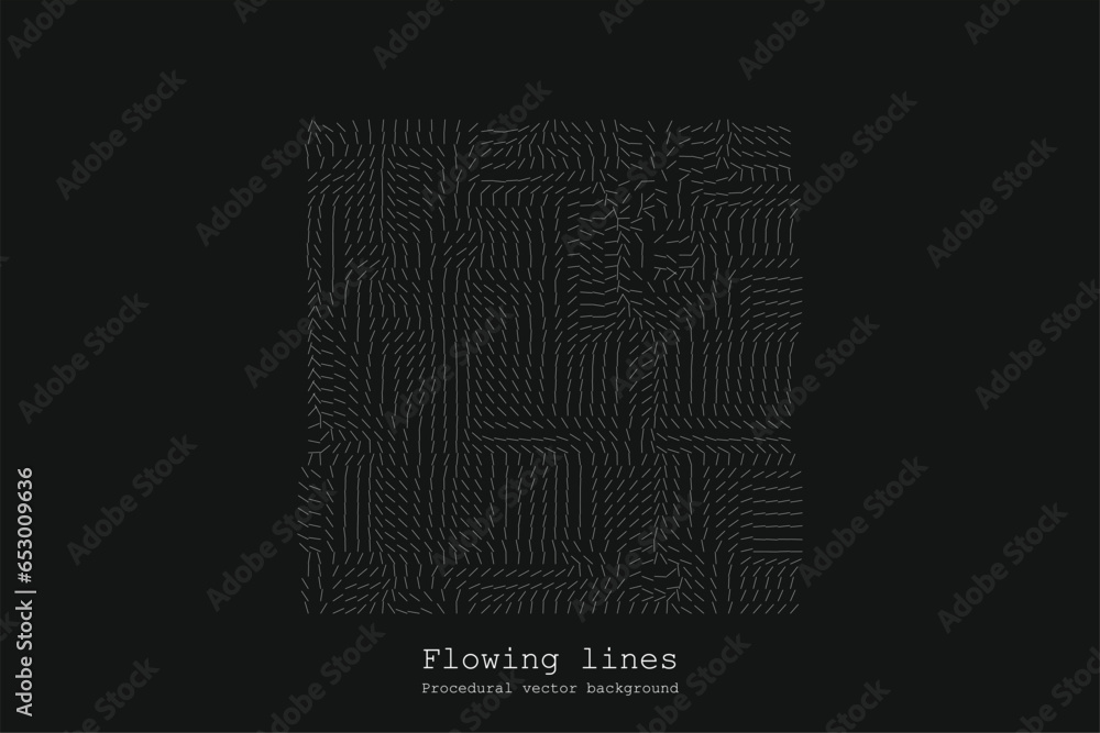 Poster abstract line matrix pattern. noise flow dynamic.