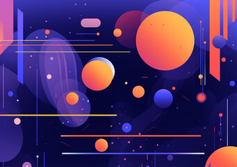 Chromatic Geometry Ballet Multicolor Abstract Fantasy Shapes of the Future Multicolor Abstract Mosaic
