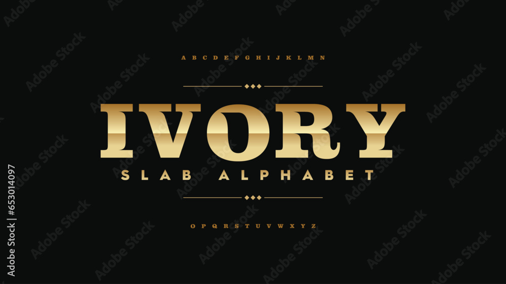 Poster classic elegant font set. vector illustration design of font set.