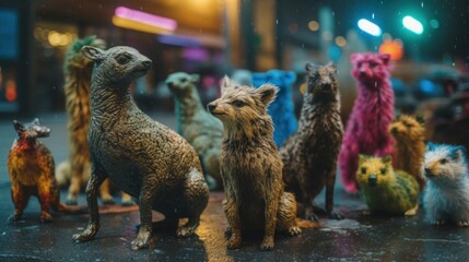 Fowl's Jubilee: A Colorful Array of Feathered Farm Animals in a Cartoon-inspired Barnyard, generative AI