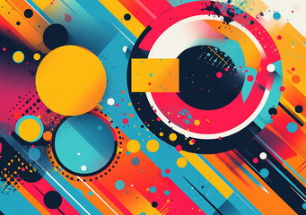 Obraz premium Elegant Chromatic Fusion Geometric Pattern Symphony Sculpted Spectrum Dreams Unveiled Abstract Design Magic