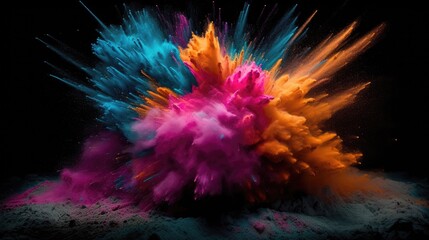 colorful powder explosion background