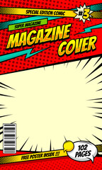 Cartoon comic magazine template background © anggi wibisono