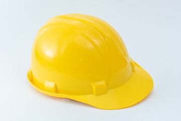 Fototapeta premium Yellow safety helmet isolated on white background.