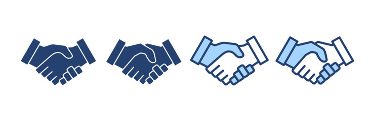 Handshake icon vector. business handshake sign and symbol. contact agreement