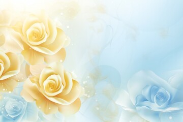 yellow roses background with copy space
