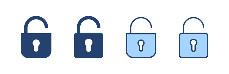 Unlock icon vector. Unlock sign and symbol. unlocked padlock icon