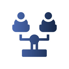 equality flat gradient icon