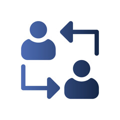 succession flat gradient icon