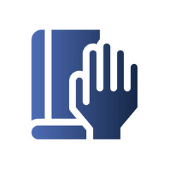 oath flat gradient icon