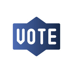 vote flat gradient icon