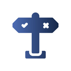 choice flat gradient icon