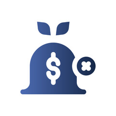 corruption flat gradient icon