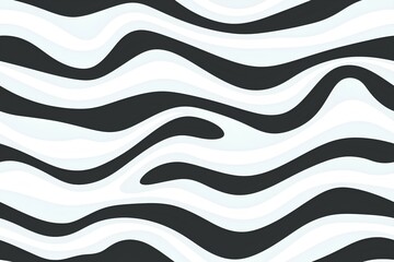 wavy lines on white background illustration seamless pattern images. playful cartoon style flat design. generative AI