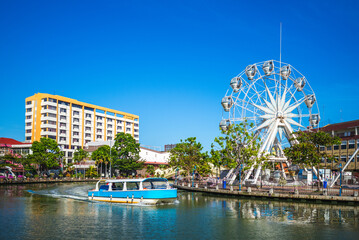 Scenery of Melaka riverbank in melaka, malacca, malaysia