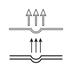 Elasticity icon. Wrinkle sign. Skin logo. Elastic symbol. Vector illustration. EPS 10.