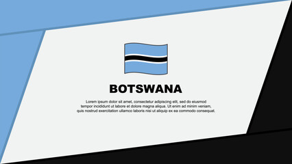 Botswana Flag Abstract Background Design Template. Botswana Independence Day Banner Cartoon Vector Illustration. Botswana Banner