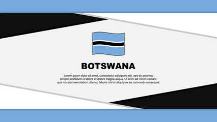Botswana Flag Abstract Background Design Template. Botswana Independence Day Banner Cartoon Vector Illustration. Botswana Vector