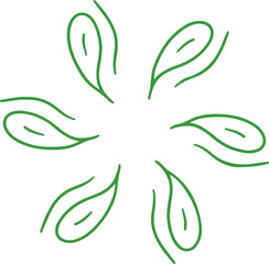 Decorative leaves mandala