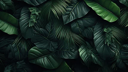 Deurstickers tropical leaves background © Ziyan Yang