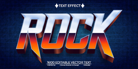 Metal Rock Editable Vector Text Effect