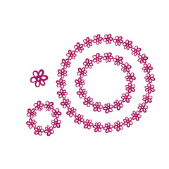 circle floral set rangoli indian vector design element hand drawn isolated doodle