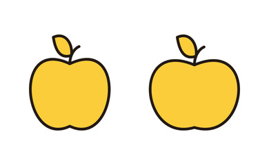 Apple icon set for web and mobile app. Apple sign and symbols for web design.