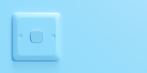 Fototapeta premium Single Button Switch 3D Illustration Background