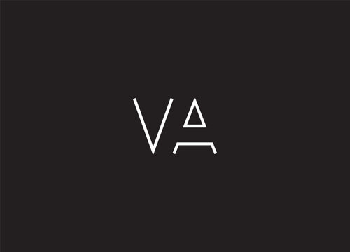VA  initial letter logo design and handwriting logo