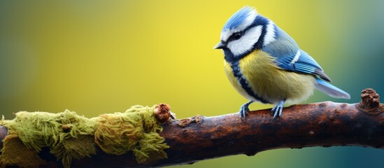 Cute British bird isolated against blurred background