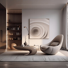 modern room in minimalistic style