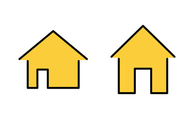 House icon set for web and mobile app. Home sign and symbol