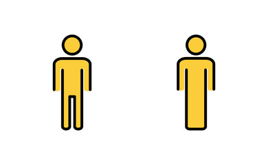Man icon set  for web and mobile app. male sign and symbol. human symbol