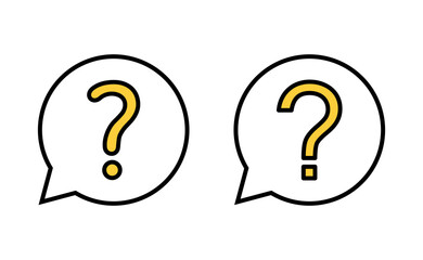 Question icon set for web and mobile app. question mark sign and symbol