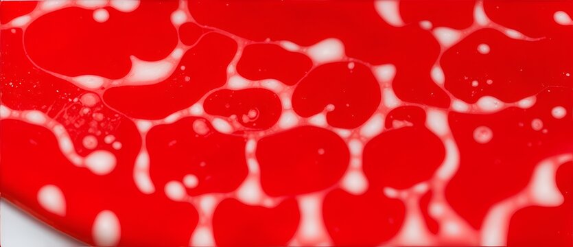  Close up image of a thriving red bacterial colony in a petri dish. from Generative AI