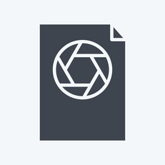 Icon Raw. related to Photography symbol. glyph style. simple design editable. simple illustration