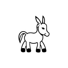 Horse vector illustration template for Coloring book.