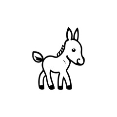 Horse vector illustration template for Coloring book.
