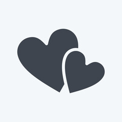 Icon Love. related to Valentine's Day symbol. glyph style. simple design editable. simple illustration